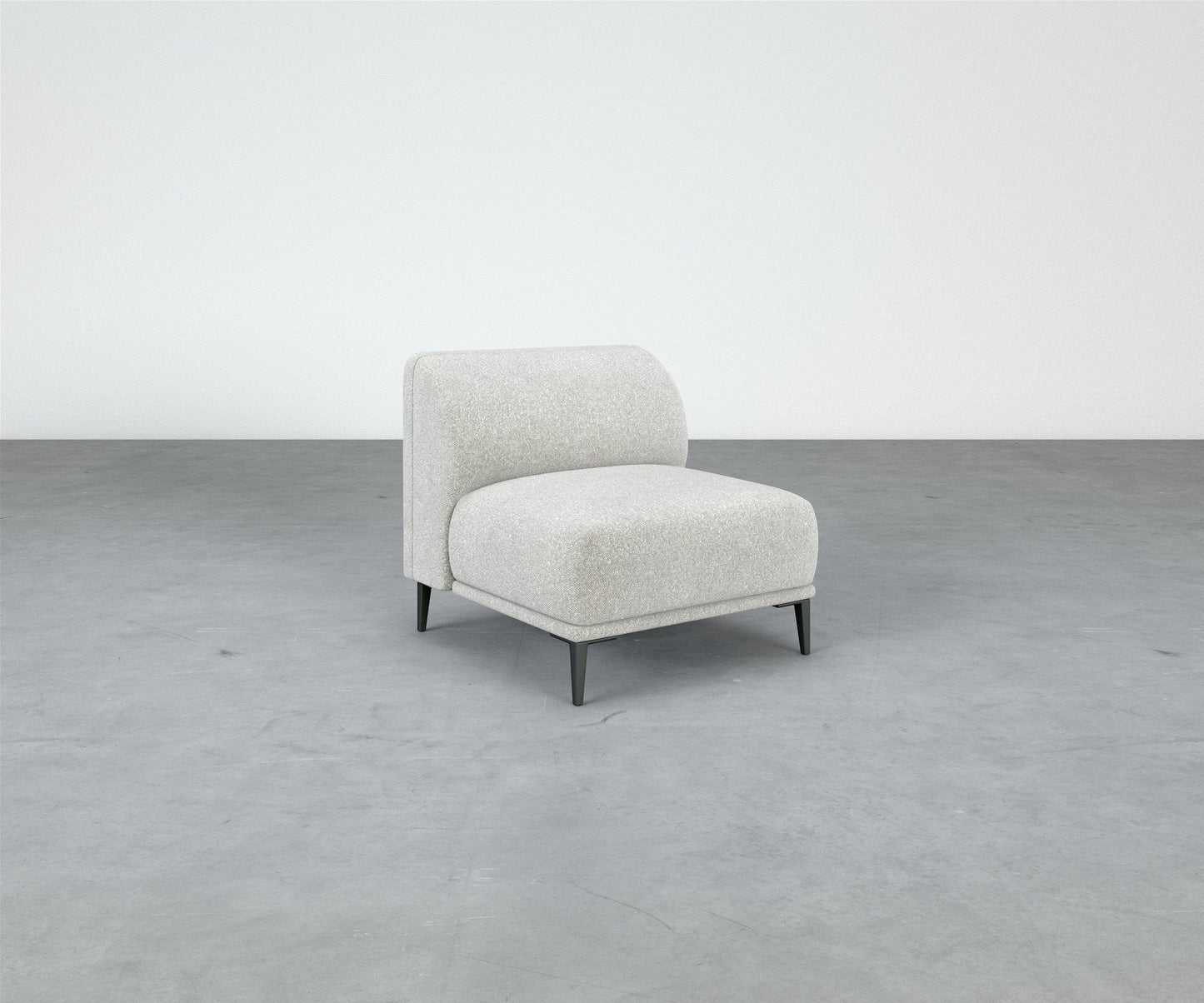 Formal Mallo Armless Chair - Modular Component #base_metal-stiletto-legs