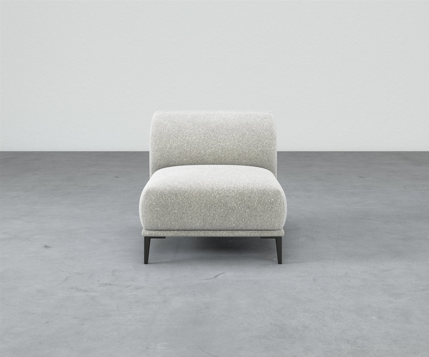 Formal Mallo Armless Chair - Modular Component #base_metal-stiletto-legs
