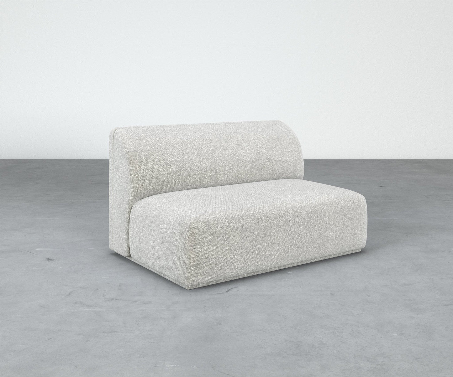 Formal Mallo Armless Loveseat - Modular Component #base_recessed-fabric-wrapped