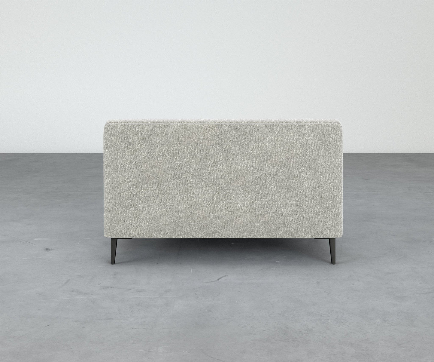 Formal Mallo Armless Loveseat - Modular Component #base_metal-stiletto-legs