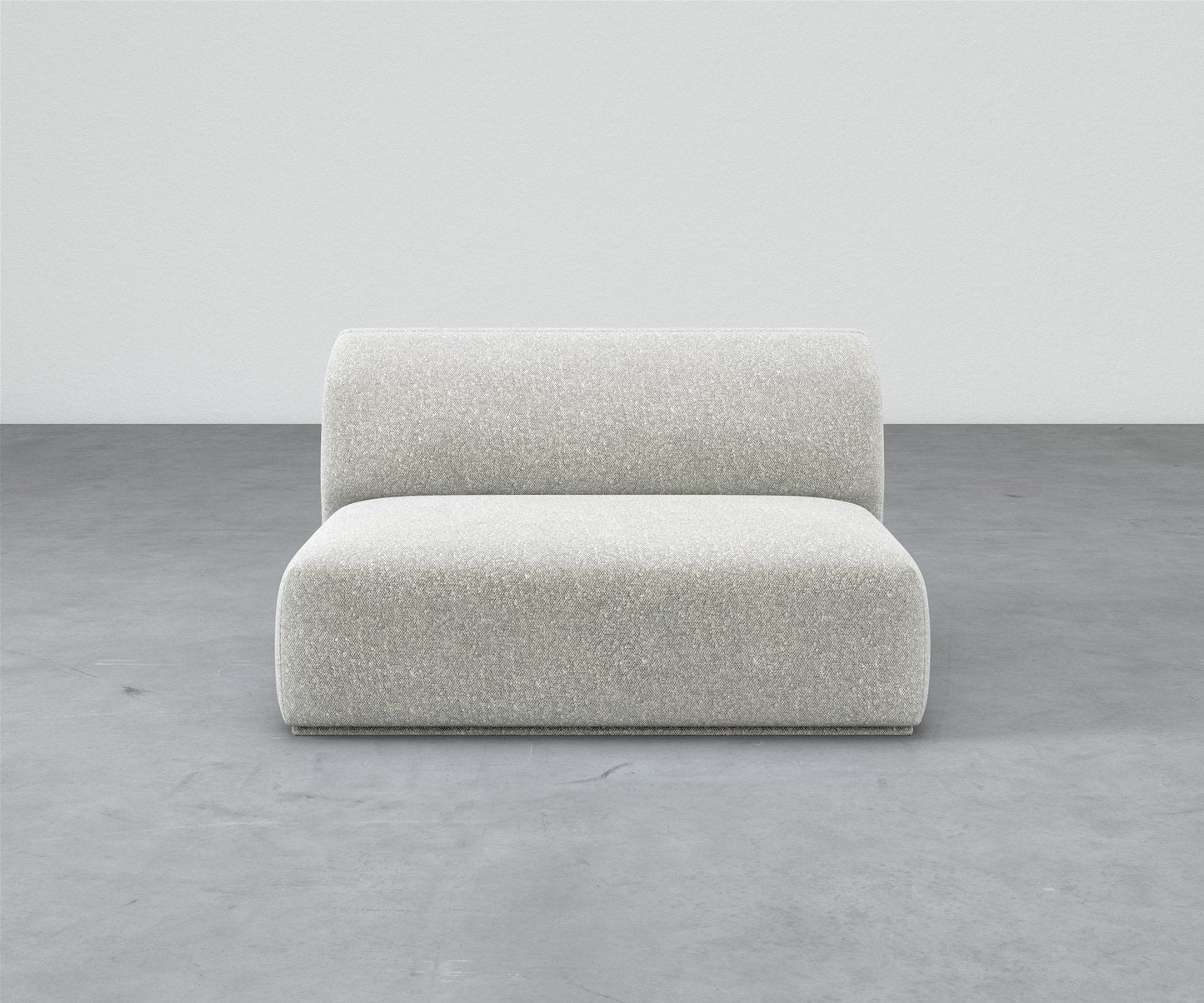 Formal Mallo Armless Loveseat - Modular Component #base_recessed-fabric-wrapped