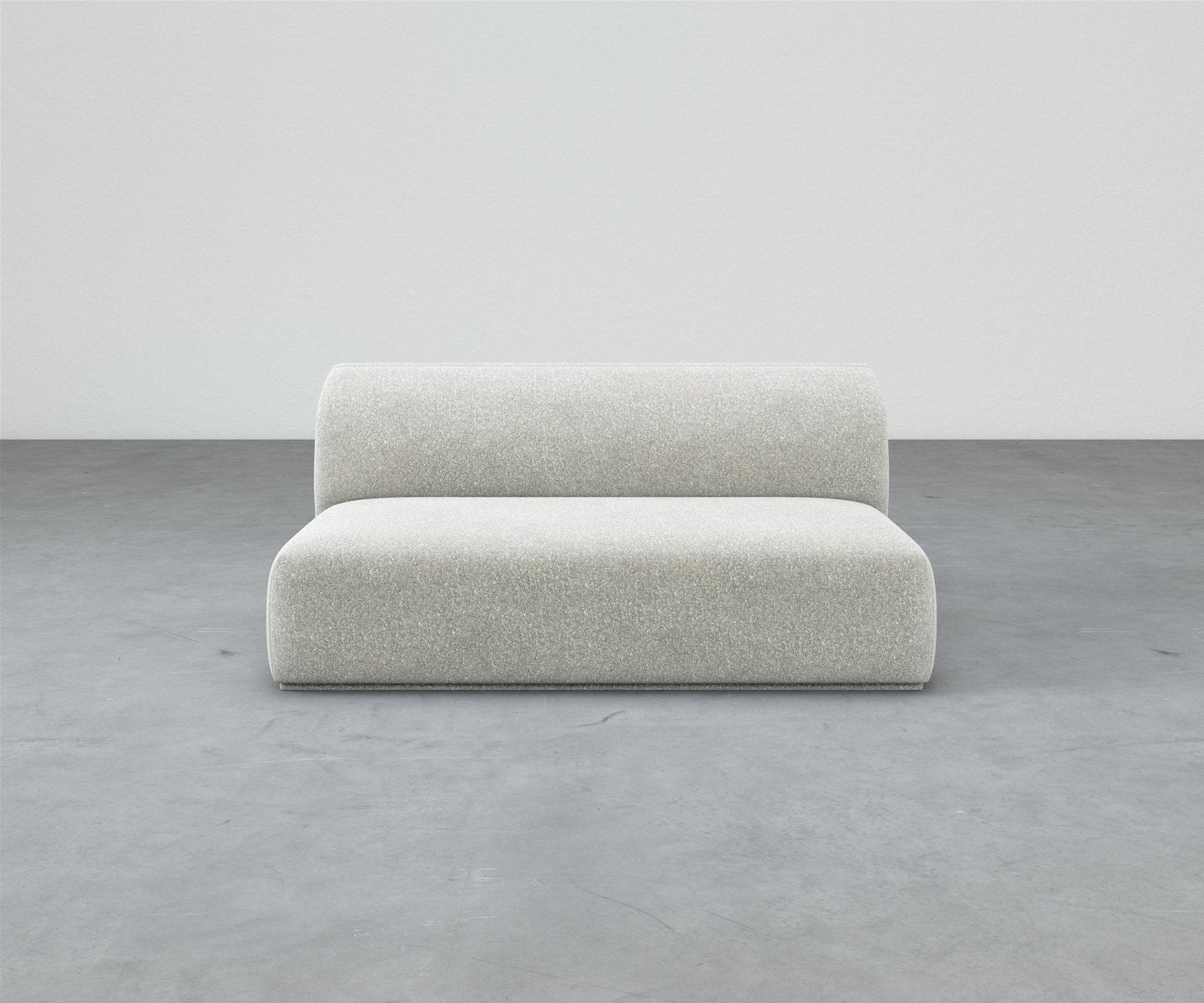 Formal Mallo Armless Sofa 66" - Modular Component #base_recessed-fabric-wrapped