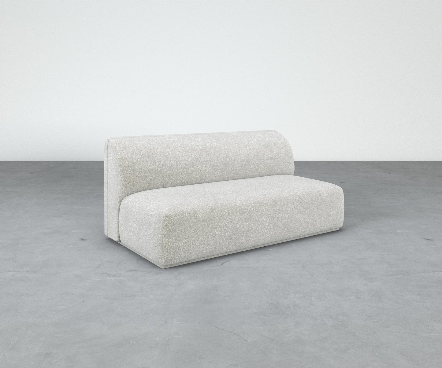 Formal Mallo Armless Sofa 66" - Modular Component #base_recessed-fabric-wrapped