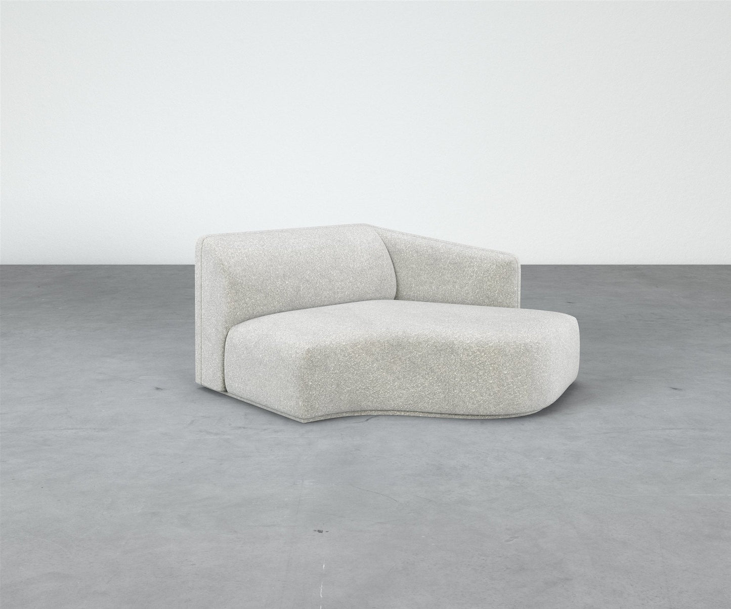 Formal Mallo Chaise - Modular Component #base_recessed-fabric-wrapped