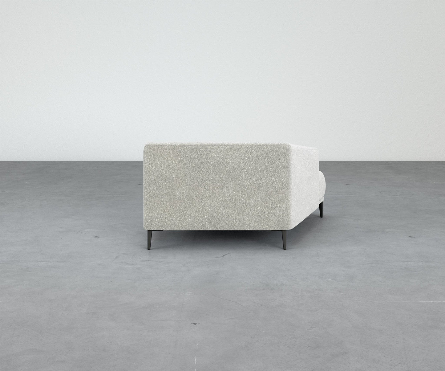 Formal Mallo Chaise - Modular Component #base_metal-stiletto-legs