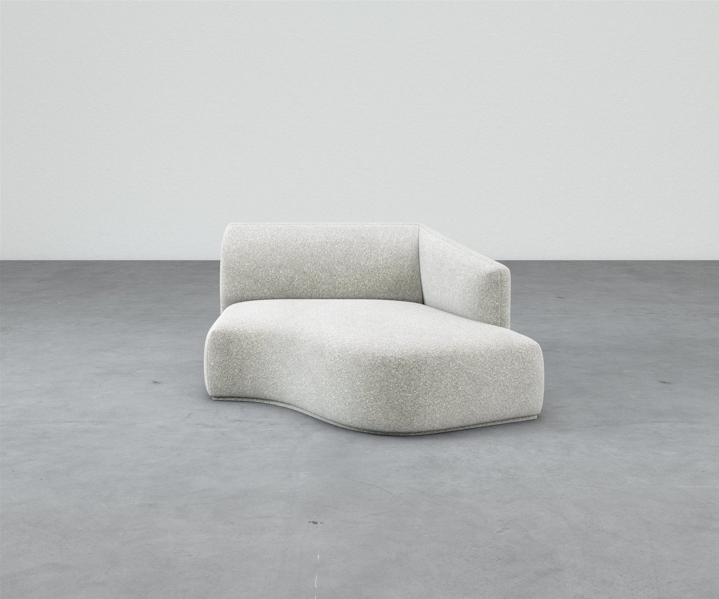 Formal Mallo Chaise - Modular Component #base_recessed-fabric-wrapped