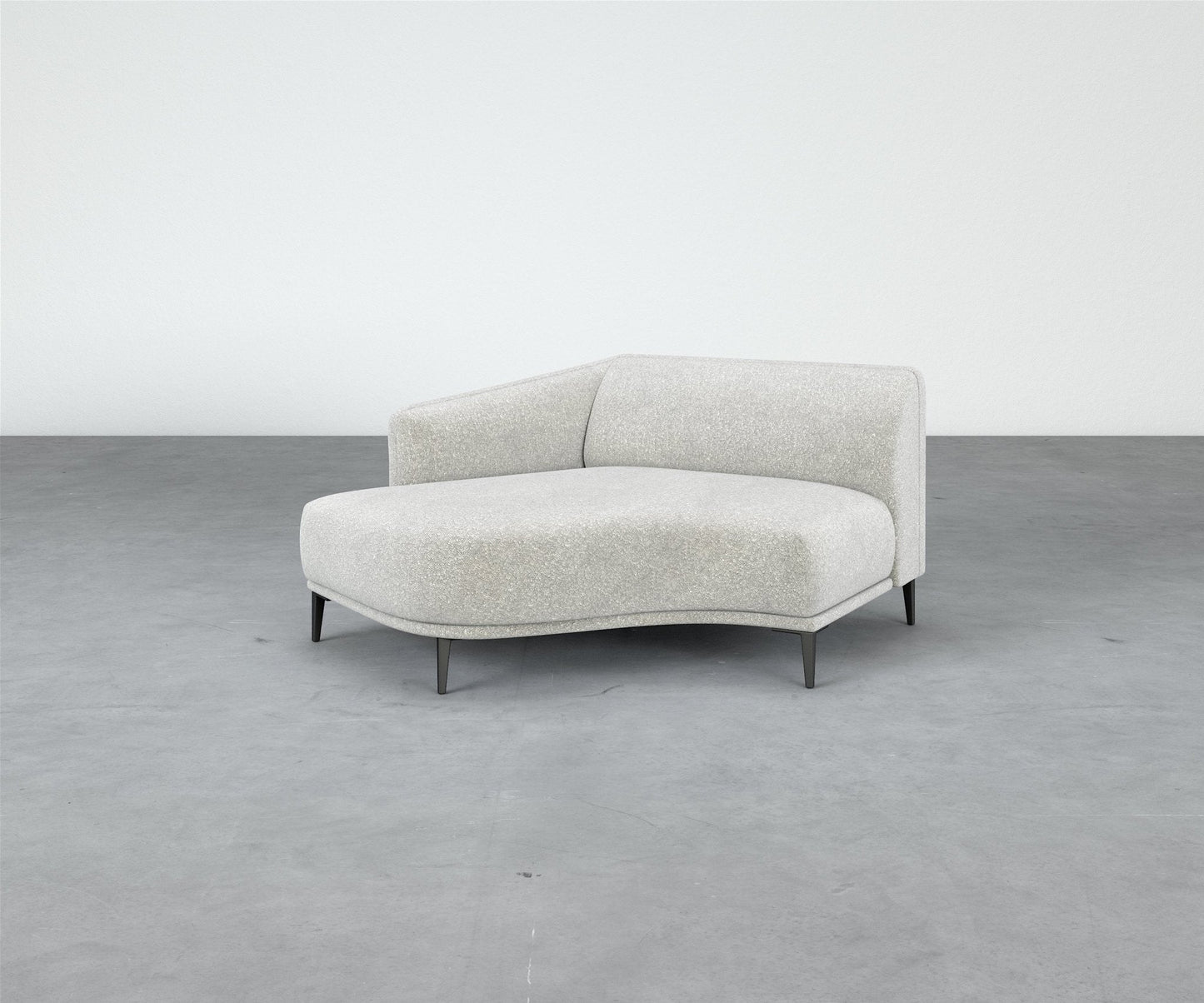 Formal Mallo Chaise - Modular Component #base_metal-stiletto-legs