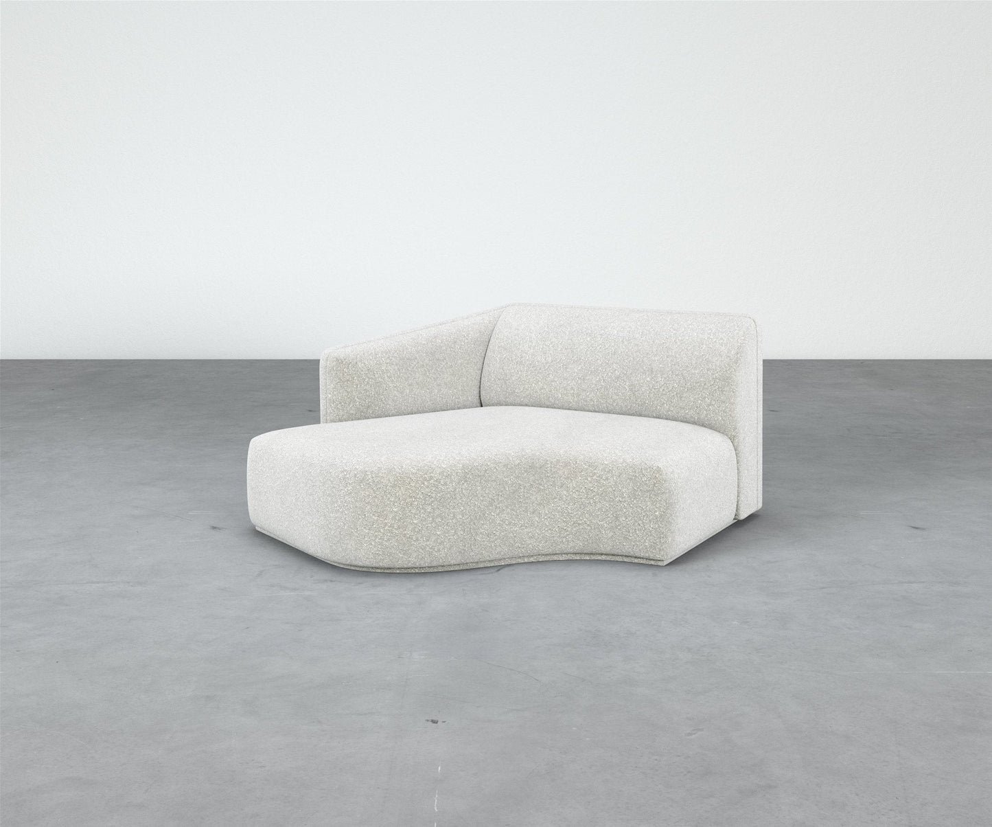 Formal Mallo Chaise - Modular Component #base_recessed-fabric-wrapped