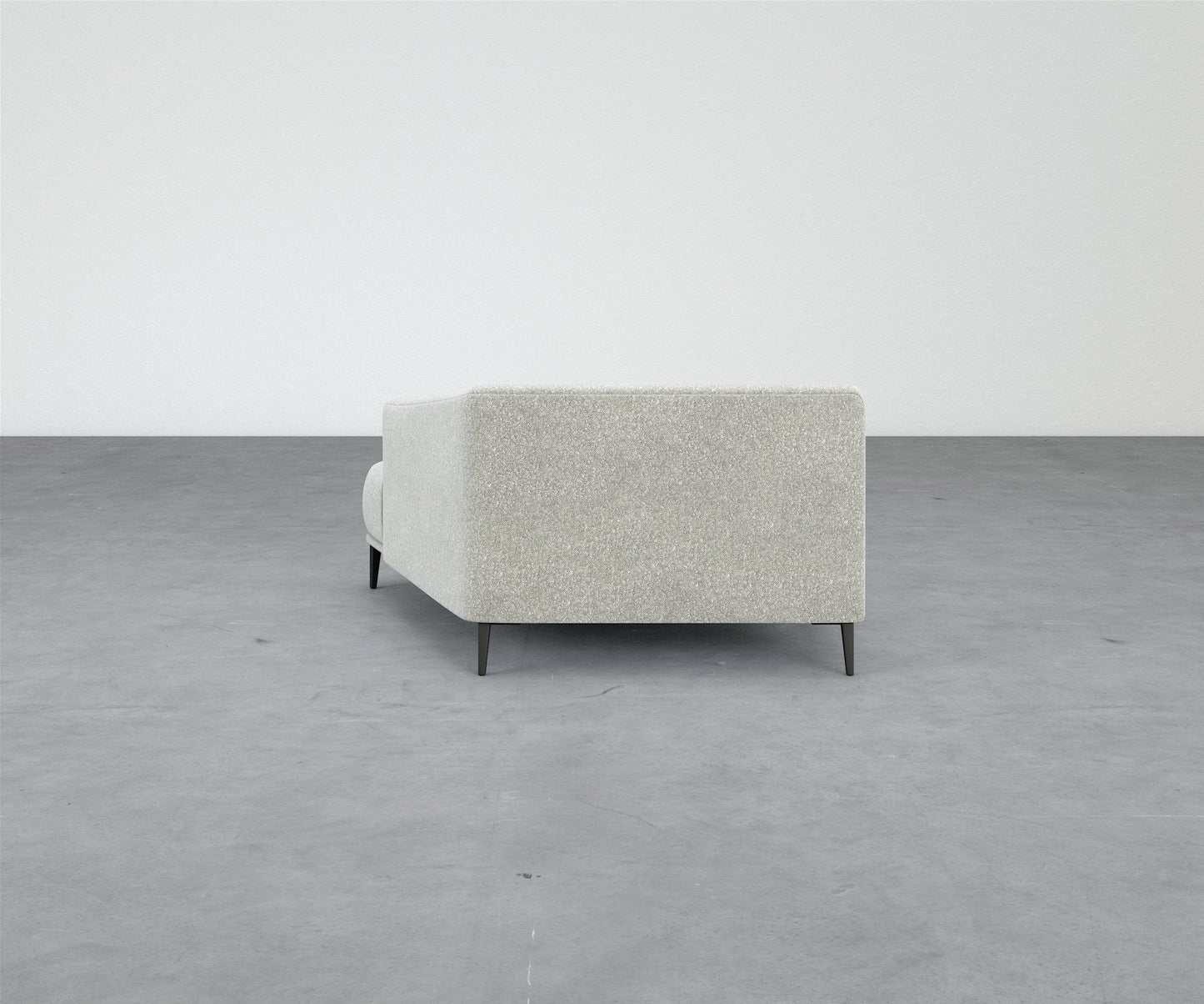 Formal Mallo Chaise - Modular Component #base_metal-stiletto-legs