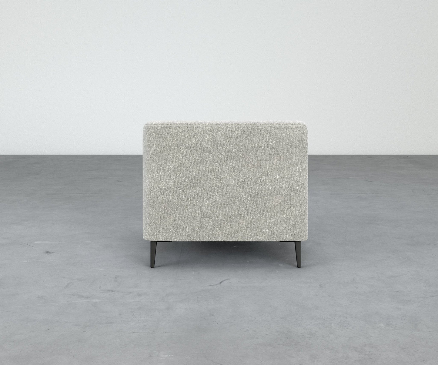 Formal Mallo One-Arm Chair - Modular Component #base_metal-stiletto-legs