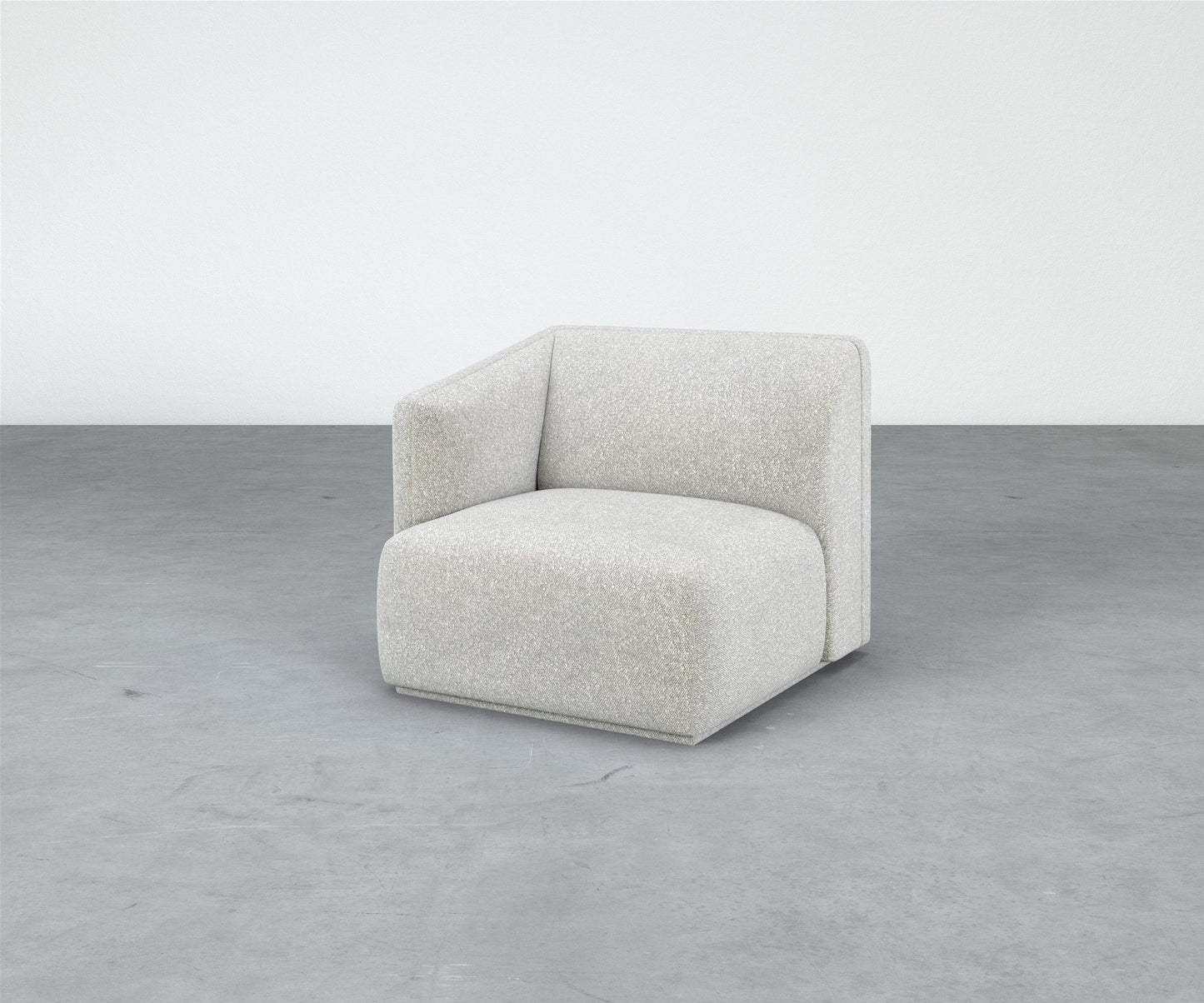 Formal Mallo One-Arm Chair - Modular Component#base_recessed-fabric-wrapped