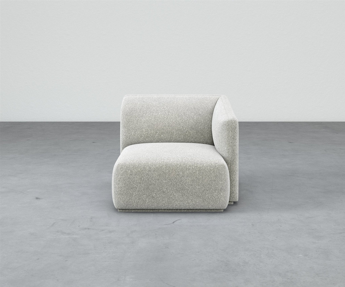 Formal Mallo One-Arm Chair - Modular Component #base_recessed-fabric-wrapped