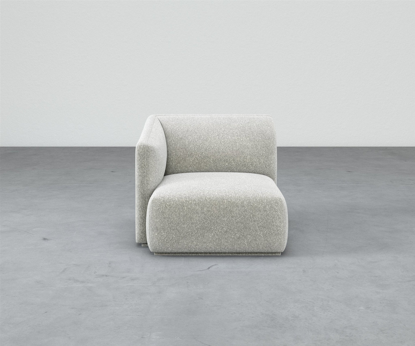 Formal Mallo One-Arm Chair - Modular Component #base_recessed-fabric-wrapped