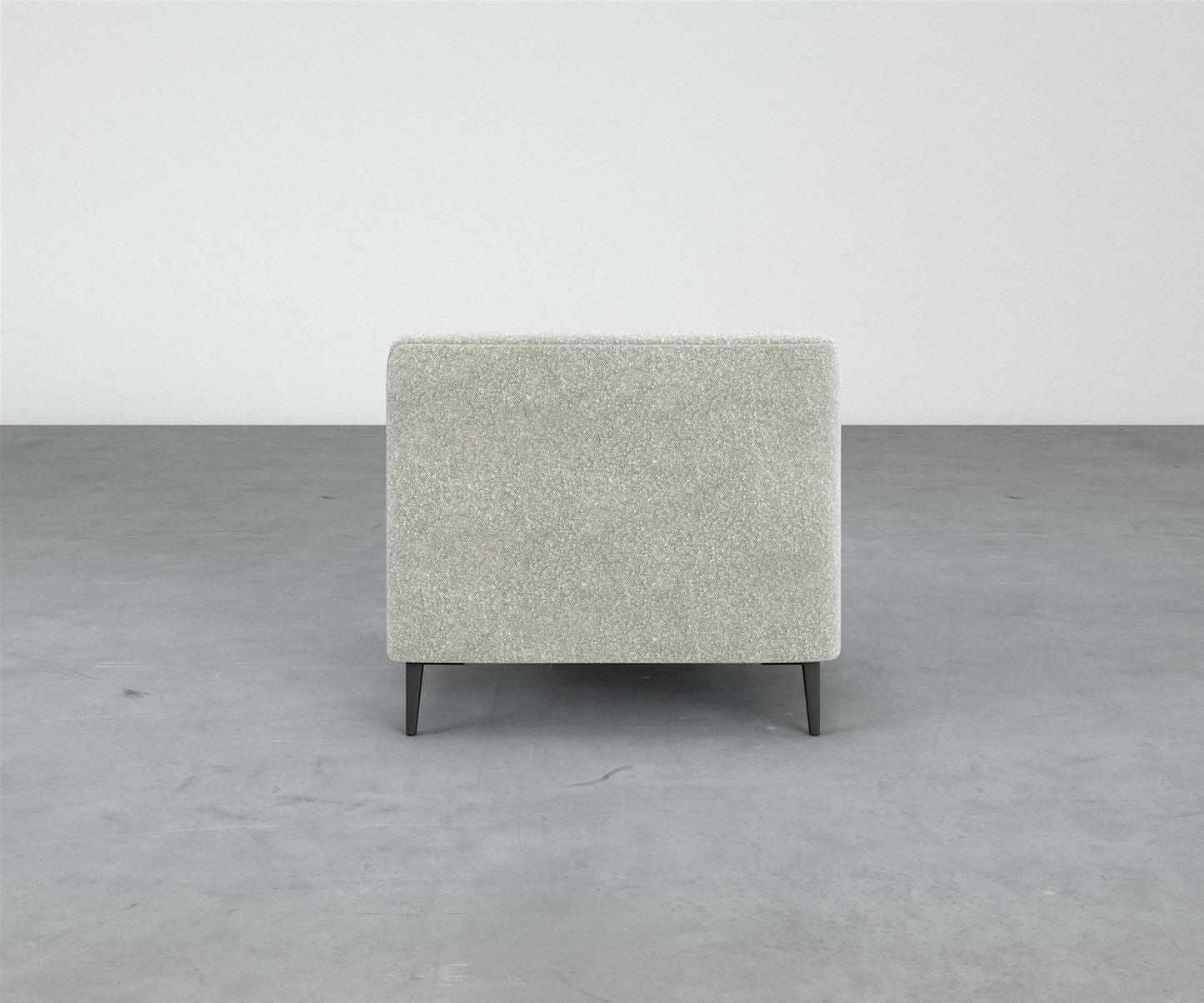Formal Mallo One-Arm Chair - Modular Component#base_metal-stiletto-legs