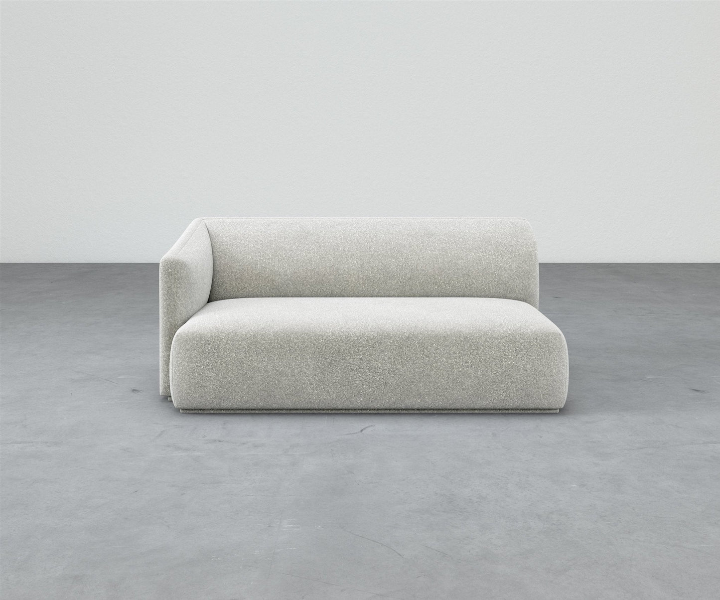Formal Mallo One-Arm Sofa 69" - Modular Component #base_recessed-fabric-wrapped
