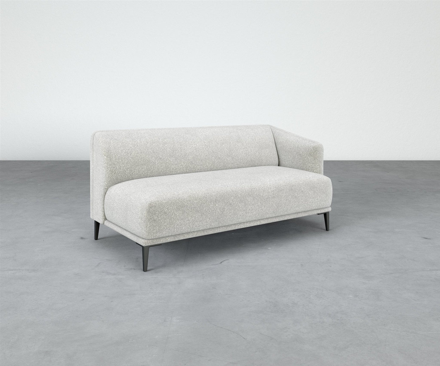 Formal Mallo One-Arm Sofa 69" - Modular Component #base_metal-stiletto-legs