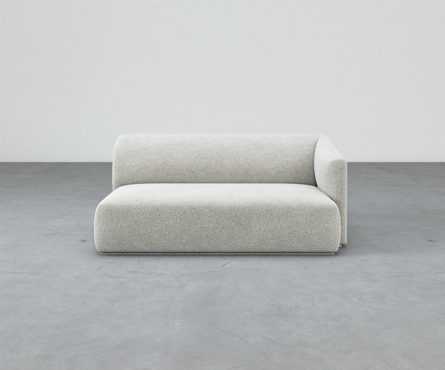 Formal Mallo One-Arm Sofa 69" - Modular Component #base_recessed-fabric-wrapped