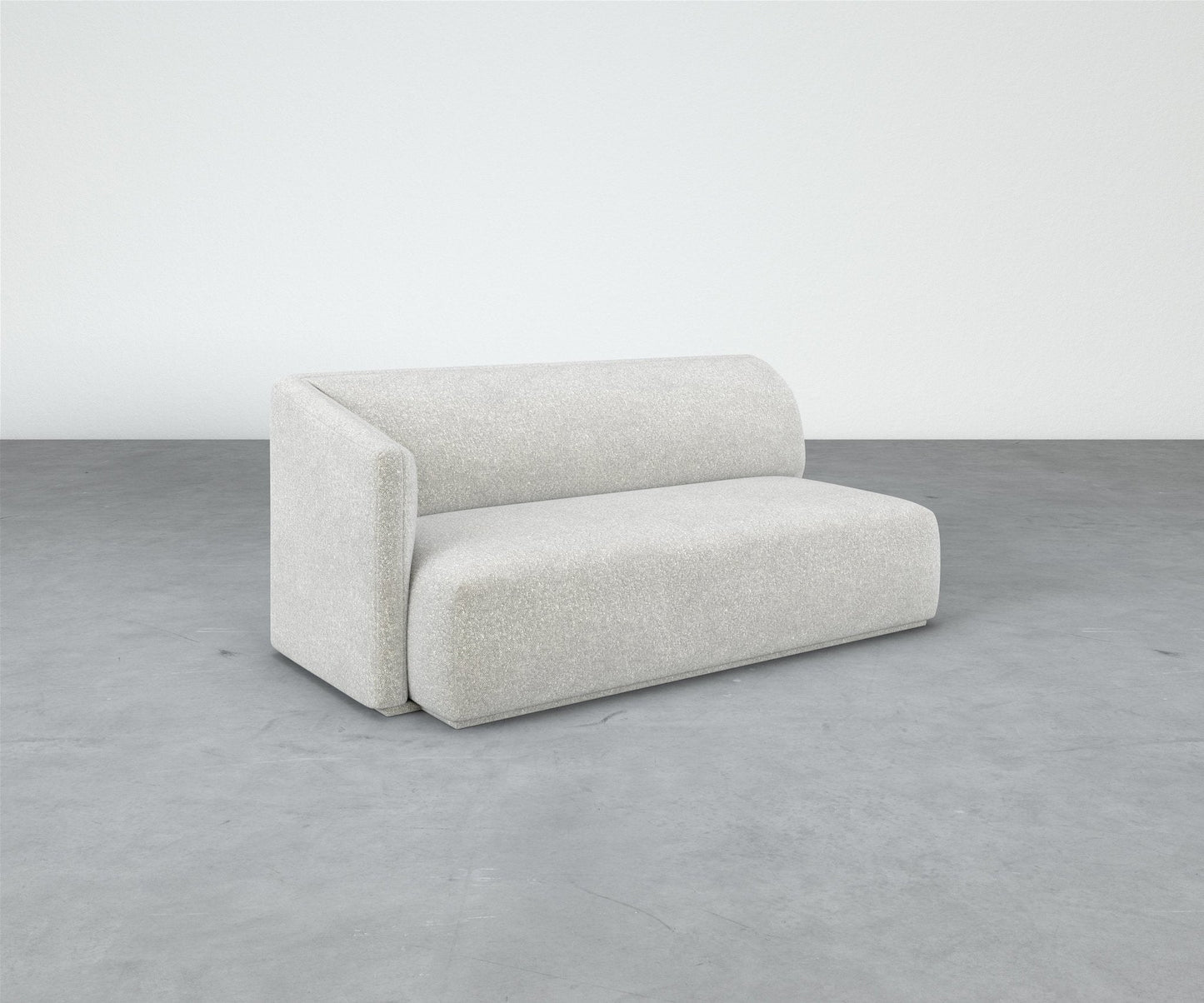 Formal Mallo One-Arm Sofa 69" - Modular Component #base_recessed-fabric-wrapped