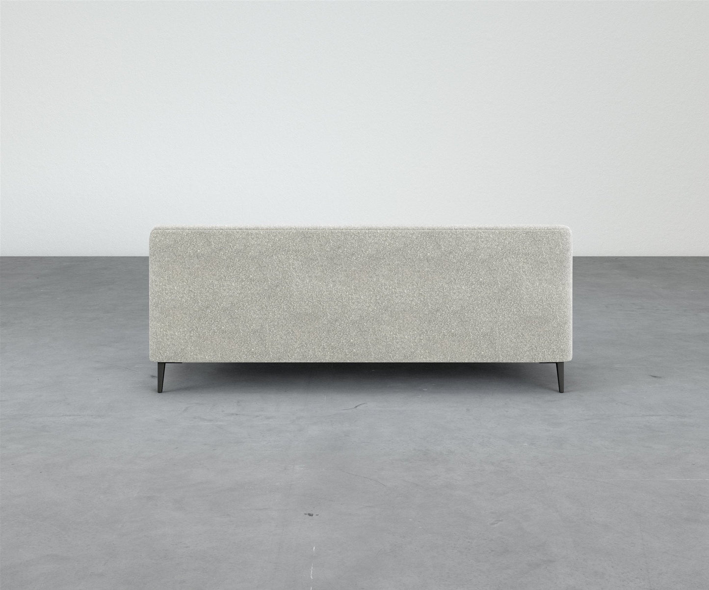 Formal Mallo One-Arm Sofa 80" - Modular Component #base_metal-stiletto-legs