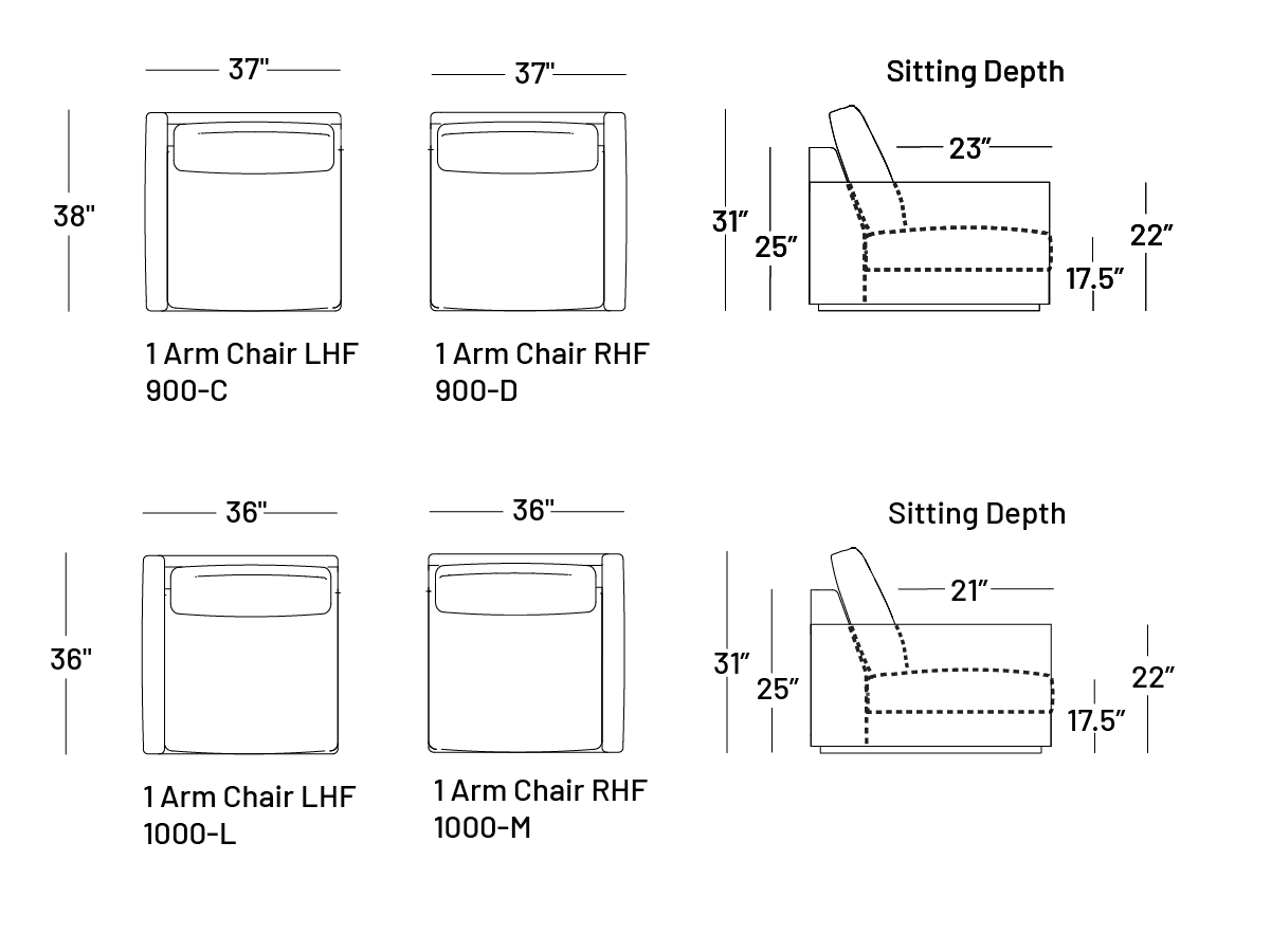 Coasty One-Arm Chair - Modular Component