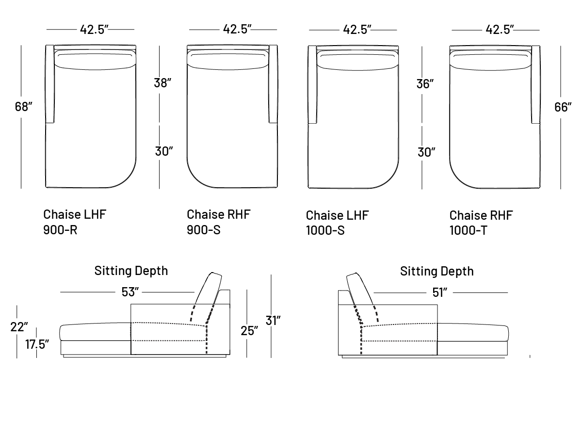 Coasty Rounded Chaise - Modular Component