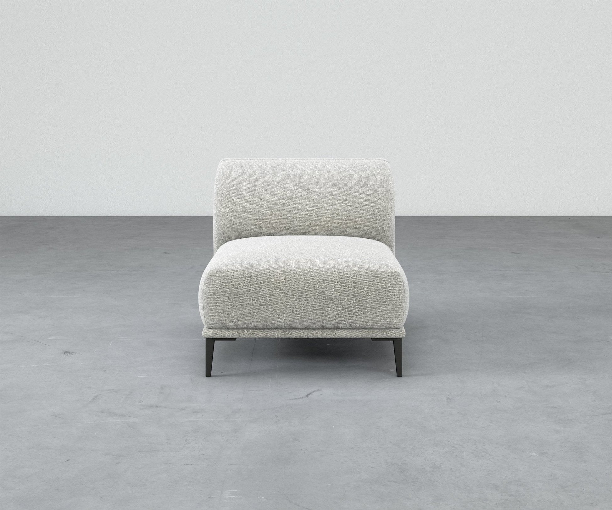 Formal Mallo Armless Chair - Modular Component #base_metal-stiletto-legs