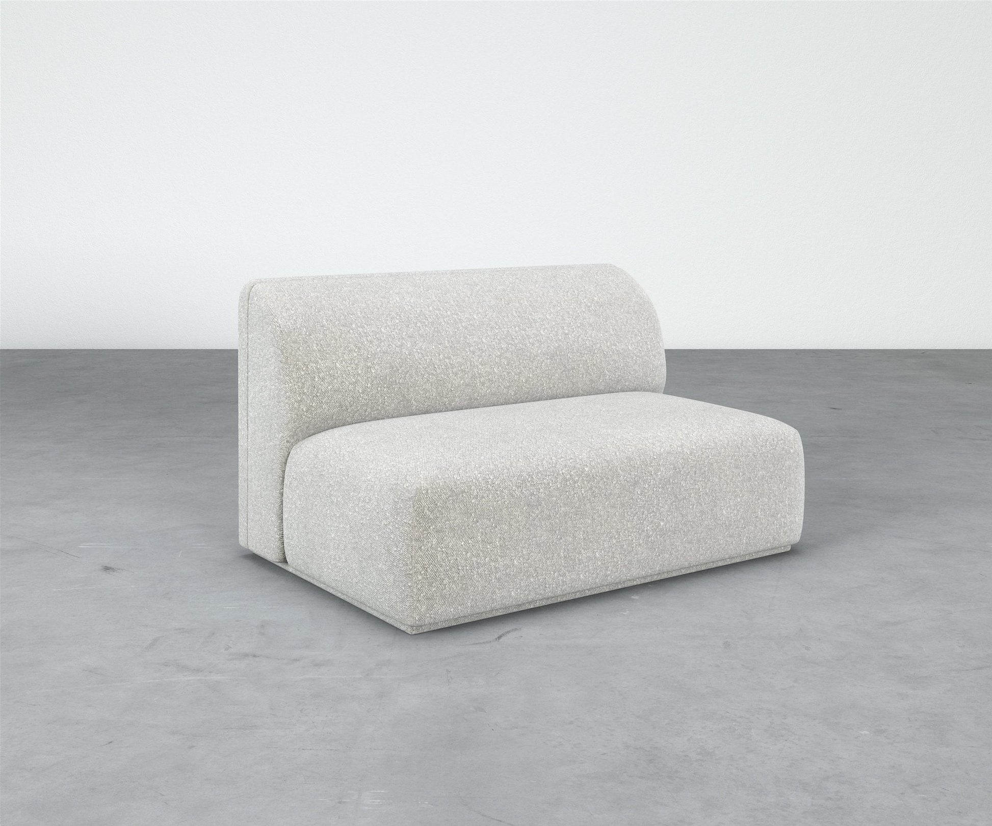 Formal Mallo Armless Loveseat - Modular Component #base_recessed-fabric-wrapped