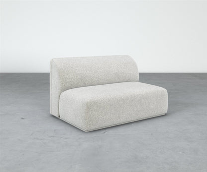 Formal Mallo Armless Loveseat - Modular Component #base_recessed-fabric-wrapped