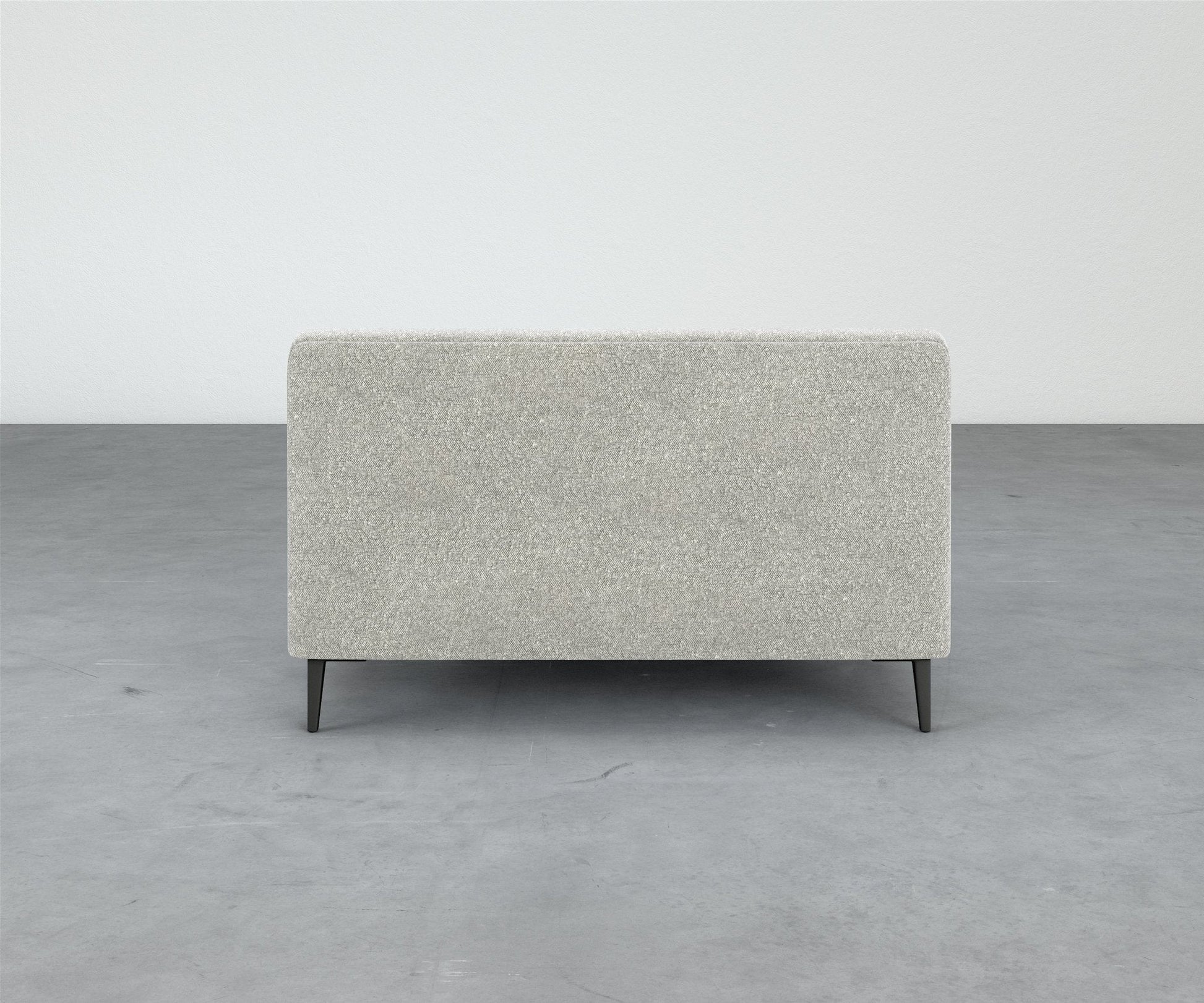 Formal Mallo Armless Loveseat - Modular Component #base_metal-stiletto-legs