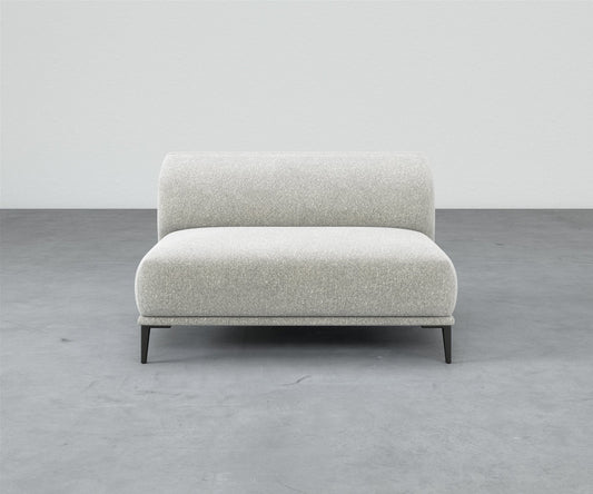 Formal Mallo Armless Loveseat - Modular Component #base_metal-stiletto-legs