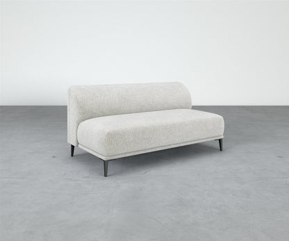 Formal Mallo Armless Sofa 66" - Modular Component #base_metal-stiletto-legs