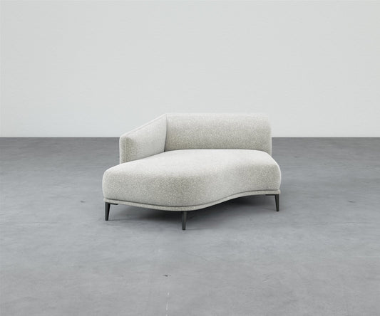 Formal Mallo Chaise - Modular Component #base_metal-stiletto-legs