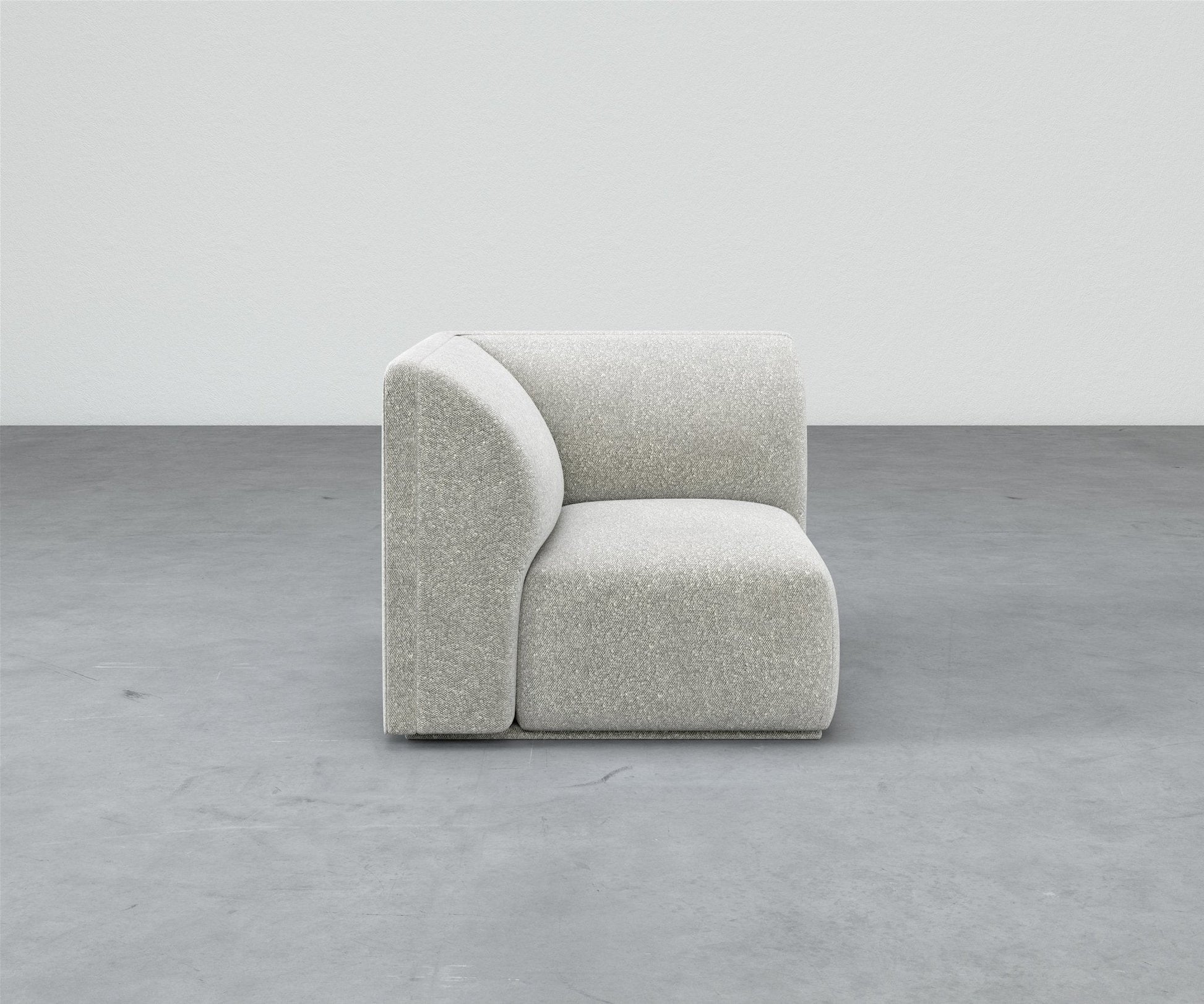 Formal Mallo Corner Chair - Modular Component #base_recessed-fabric-wrapped