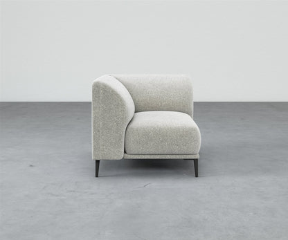Formal Mallo Corner Chair - Modular Component #base_metal-stiletto-legs
