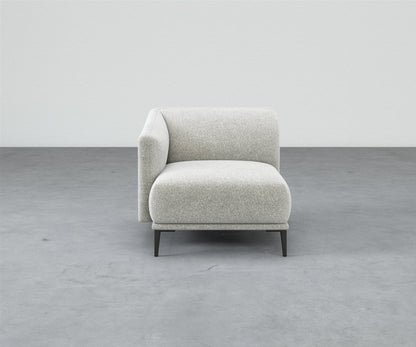 Formal Mallo One-Arm Chair - Modular Component #base_metal-stiletto-legs