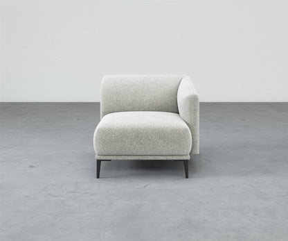 Formal Mallo One-Arm Chair - Modular Component #base_metal-stiletto-legs