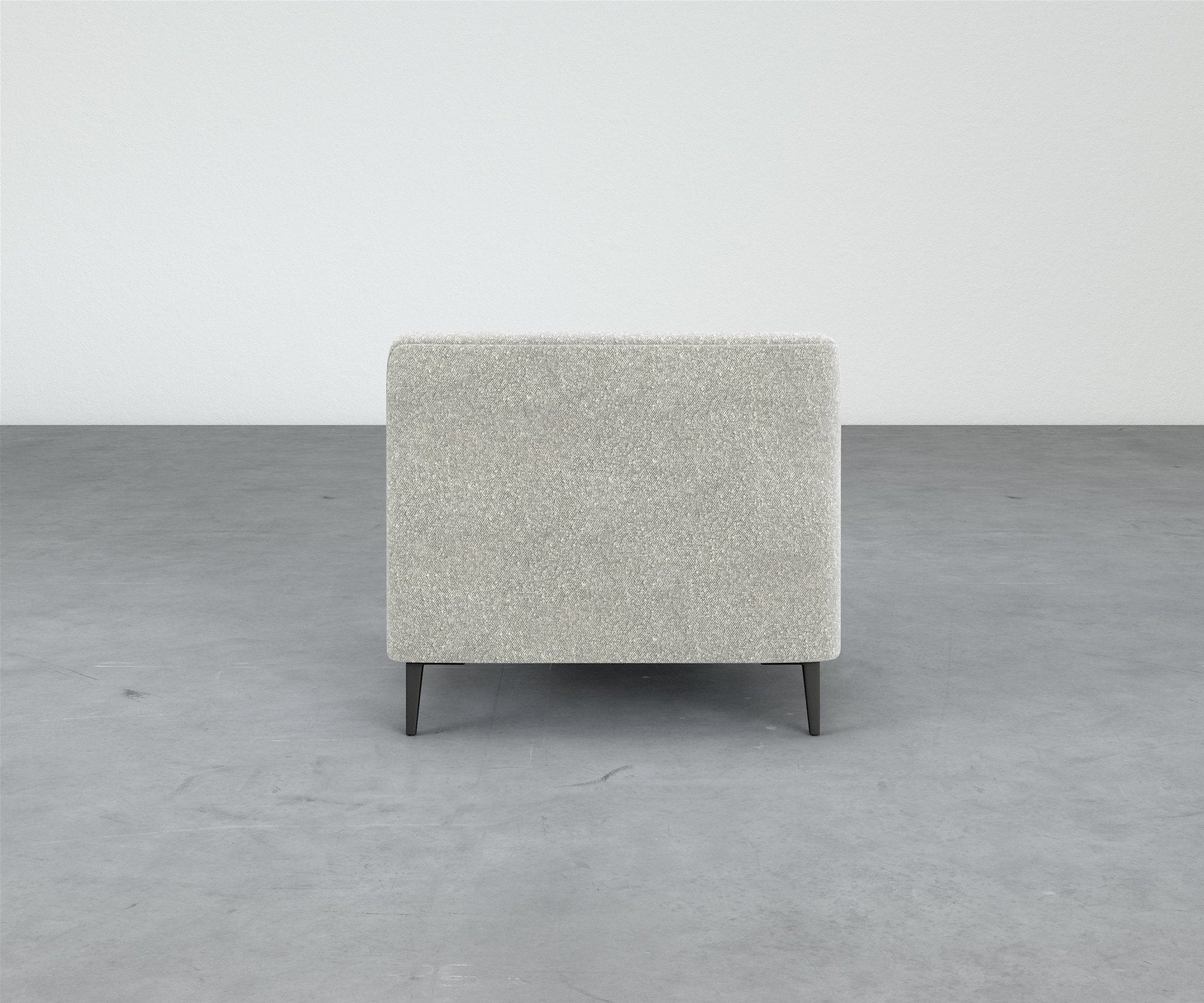 Formal Mallo One-Arm Chair - Modular Component#base_metal-stiletto-legs