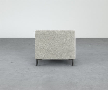 Formal Mallo One-Arm Chair - Modular Component#base_metal-stiletto-legs