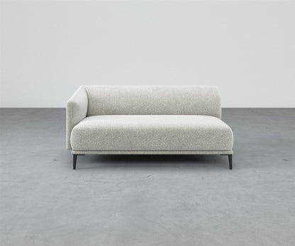 Formal Mallo One-Arm Sofa 69" - Modular Component #base_metal-stiletto-legs
