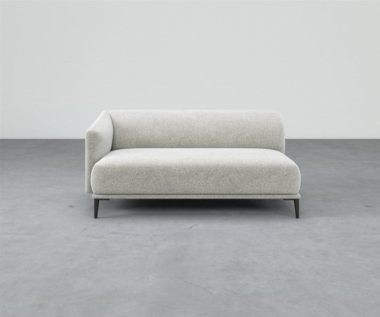 Formal Mallo One-Arm Sofa 69" - Modular Component #base_metal-stiletto-legs
