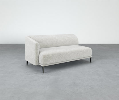 Formal Mallo One-Arm Sofa 69" - Modular Component #base_metal-stiletto-legs