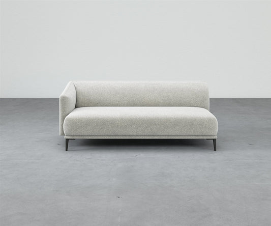 Formal Mallo One-Arm Sofa 80" - Modular Component #base_metal-stiletto-legs