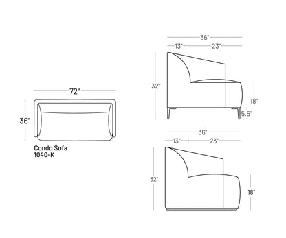 Formal Mallo Sofa 72" - Sofa