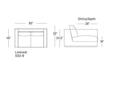 Tuxxy Loveseat - Sofa