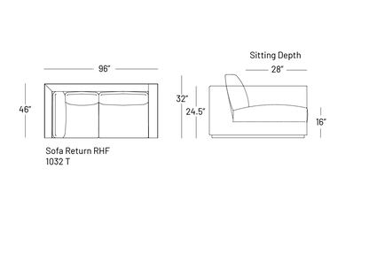 Tuxxy Sofa Return - Modular Component